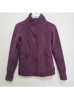 Lululemon Women’s Cozy Cuddle Up Burgundy Full Zip Jacket Size 6